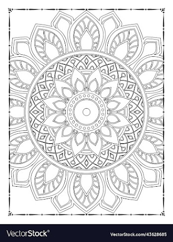 mandala floral coloring page adults kdp