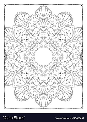 mandala floral coloring page adults kdp