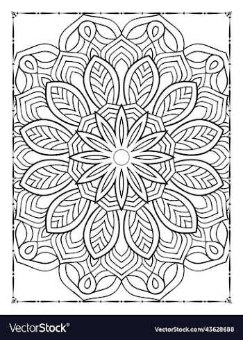 mandala floral coloring page adults kdp
