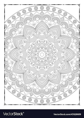 mandala floral coloring page adults kdp