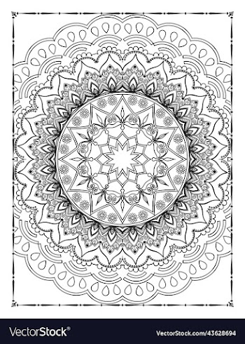 mandala floral coloring page adults kdp
