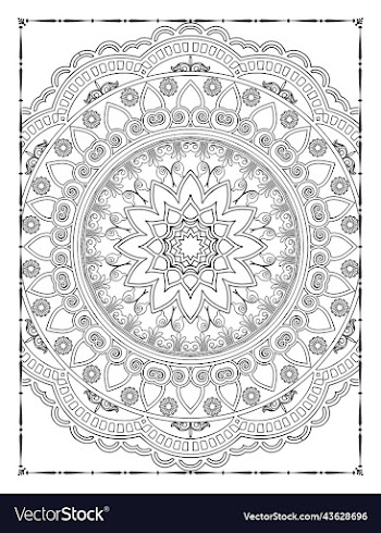 mandala floral coloring page adults kdp