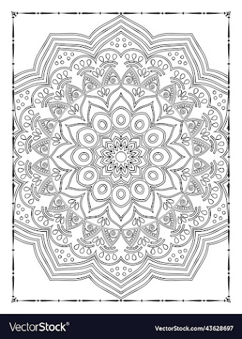 mandala floral coloring page adults kdp