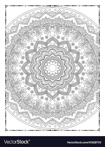 mandala floral coloring page adults kdp