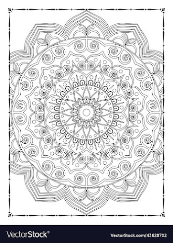 mandala floral coloring page adults kdp