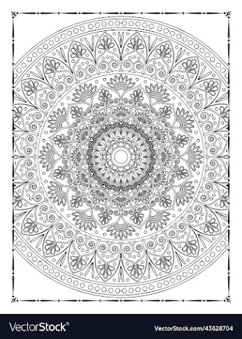 mandala floral coloring page adults kdp