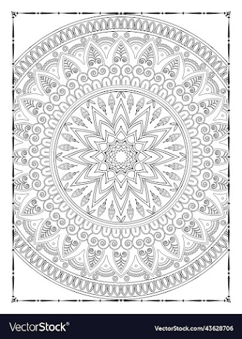 mandala floral coloring page adults kdp