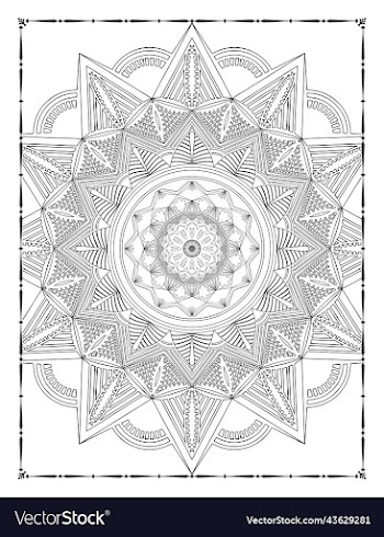 mandala floral coloring page adults kdp