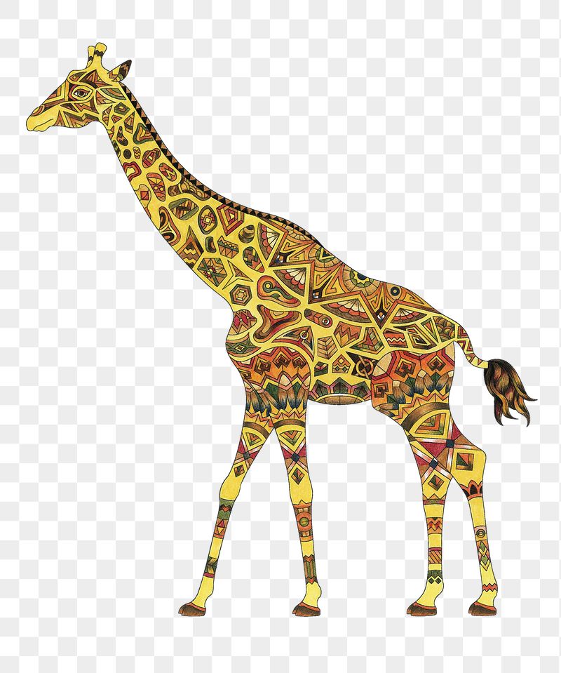 Mandala giraffe png animal sticker, | Free PNG - rawpixel