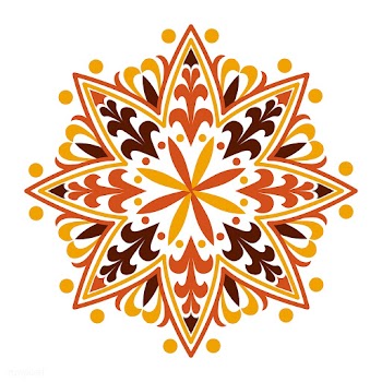 Mandala in orange | Free stock vector - 563208