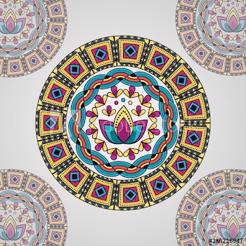 mandala lotus flower vintage decorative ethnic element