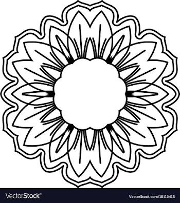 Mandala monogram bundle vector image