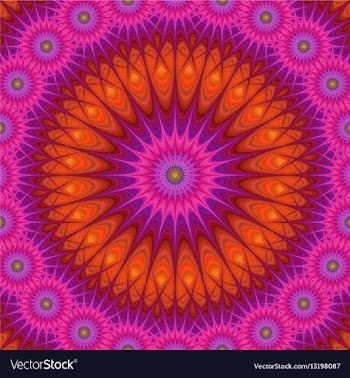 Mandala ornament design background vector image