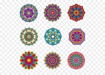 Mandala Ornament Islamic geometric patterns Illustration - Color Ball Design 