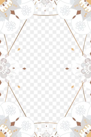 Mandala pattern gold frame png gray Indian style illustration