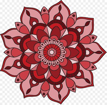Mandala Red - Wine red Mandala pattern 