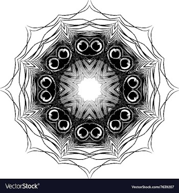 Mandala round ethnic pattern vector image