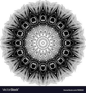 Mandala round ethnic pattern vector image