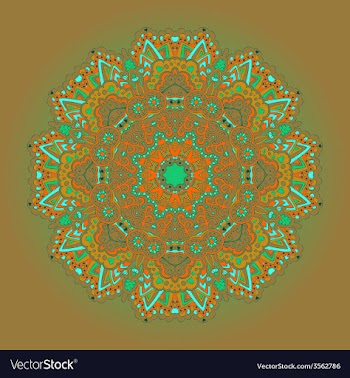 Mandala Round Ornament Pattern vector image