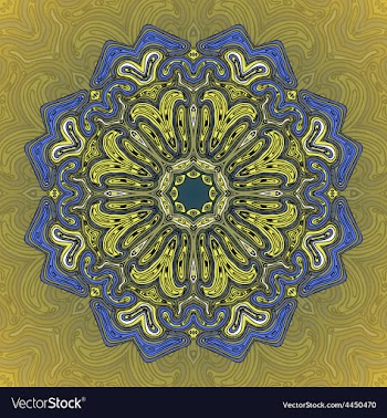 Mandala round ornament pattern vector image