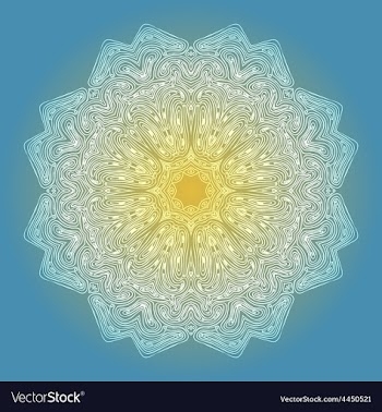 Mandala round ornament pattern vector image