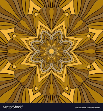 Mandala round ornament pattern vector image