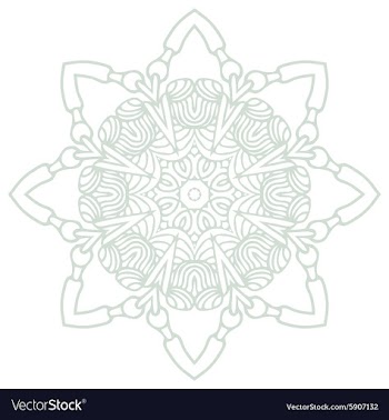 Mandala round ornament pattern vector image