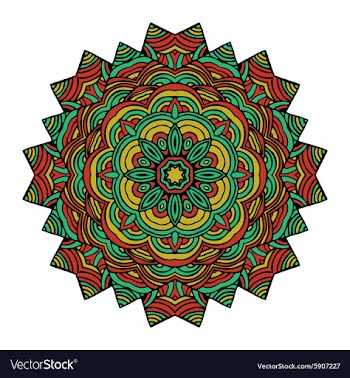 Mandala round ornament pattern vector image