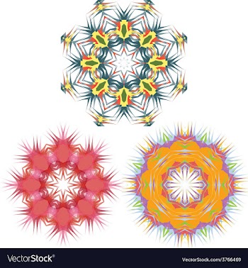 Mandala Round Pattern Set vector image