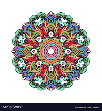 Mandala Round Zentangle Ornament Pattern vector image
