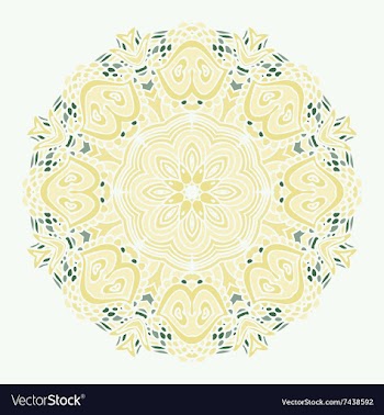 Mandala round zentangle ornament pattern vector image