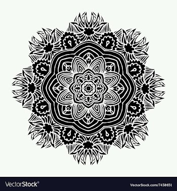 Mandala Round Zentangle Ornament Pattern vector image