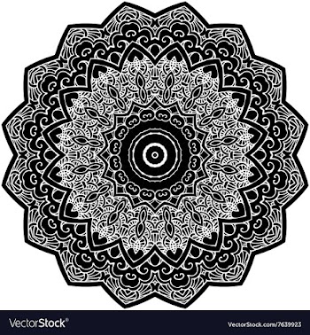 Mandala Round Zentangle Ornament Pattern vector image