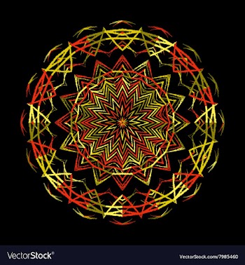 Mandala round zentangle ornament pattern vector image