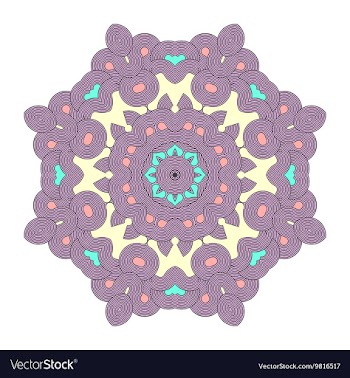 Mandala round zentangle ornament pattern vector image