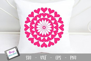 Mandala SVG - Heart mandala svg