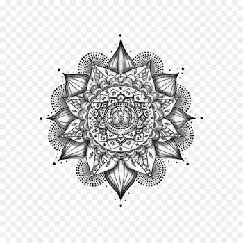 Mandala Tattoo Black-and-gray Mehndi - Mandala Tattoos Png Picture 