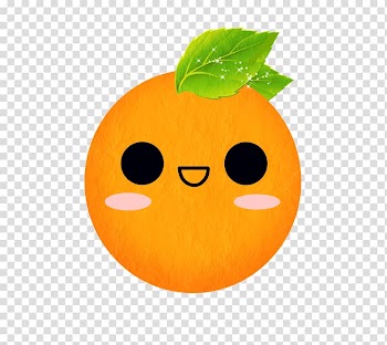 Mandarina Kavaii Orange , kawaii transparent background PNG clipart