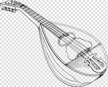 Mandolin Drawing Line art , trombone transparent background PNG clipart
