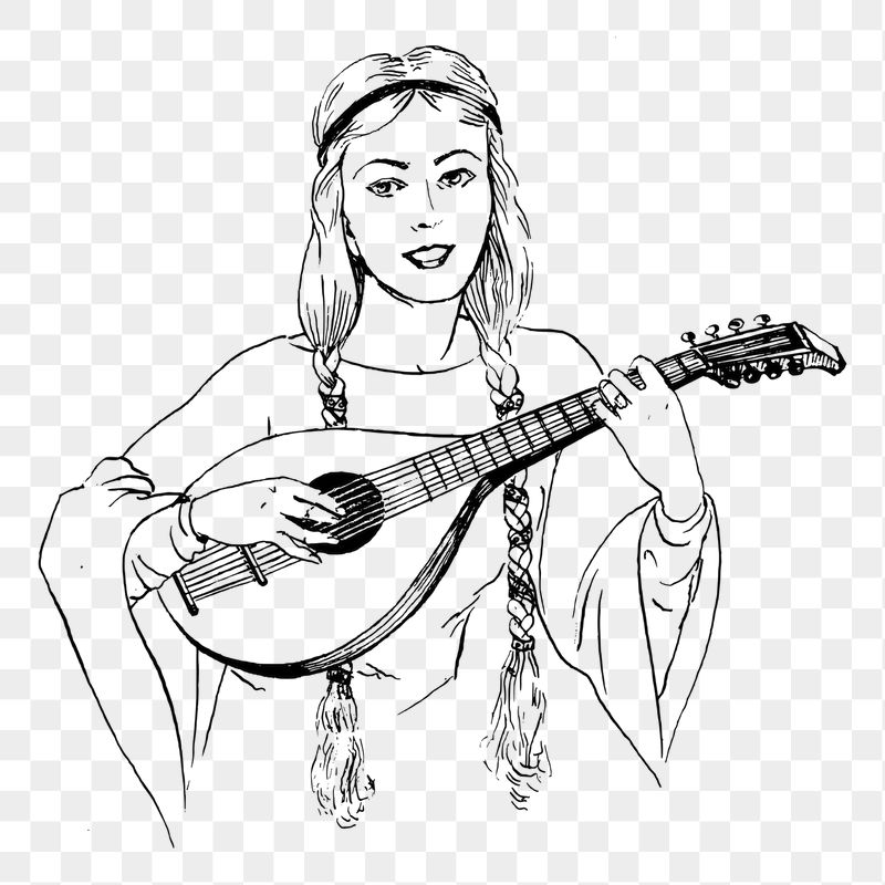 Mandolin player png sticker musical | Free PNG - rawpixel