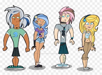 Mane 4 As Total Drama Characters By Silent Shadow Wolf - Cartoon
