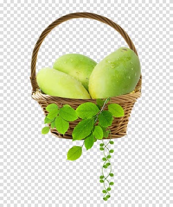 Mango Fruit Auglis, Import fresh fruit with a basket of mango transparent background PNG clipart
