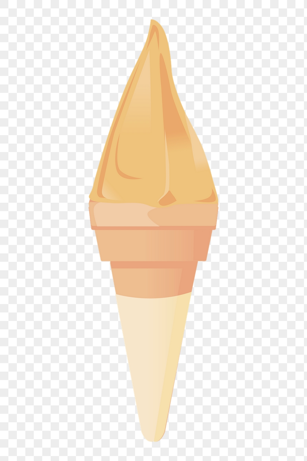 Mango gelato png cone sticker, | Free PNG - rawpixel