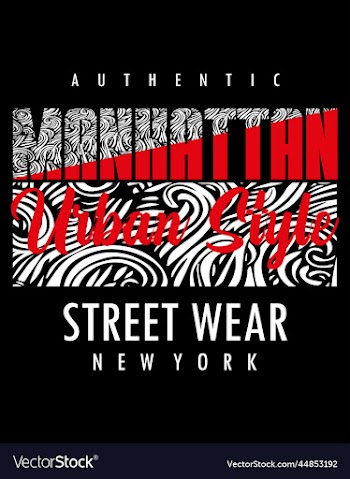 manhattan typography for t shirt design premium