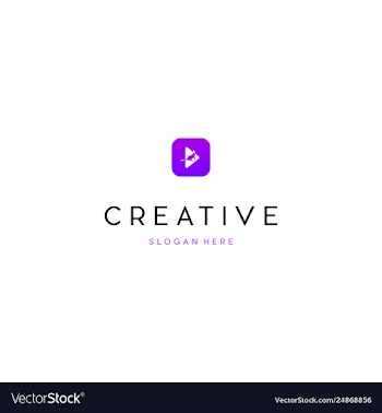 Manta ray musical media play creative business log vector image
