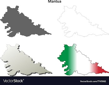 Mantua blank detailed outline map set vector image