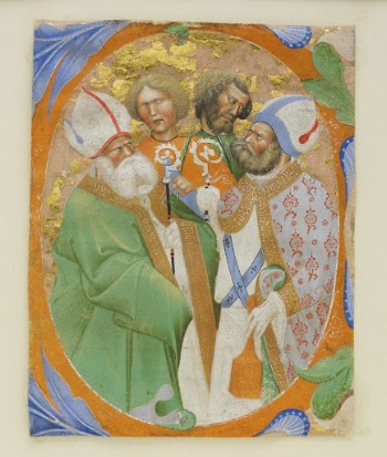 Manuscript Illumination with Four Saints | Free Photo - rawpixel