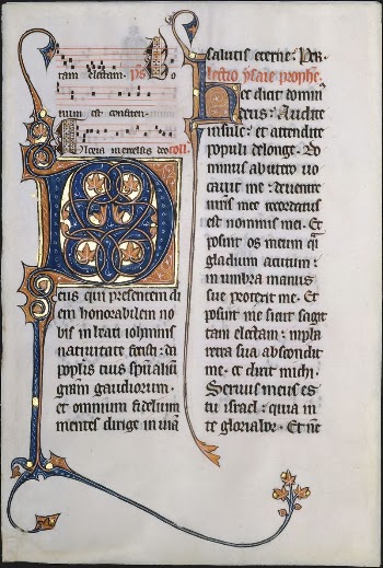 Manuscript Leaf with Initial M, | Free Photo - rawpixel