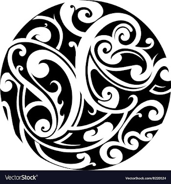  					Maori circle tattoo vector image														