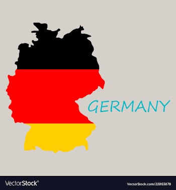 Map and flag of germany vector image
